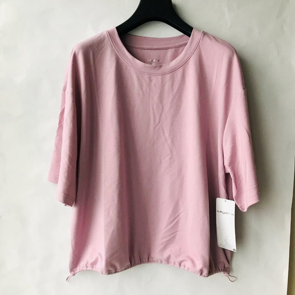 Layer 8 Everyday Casual S/S Top  Tie-up waist Size : M